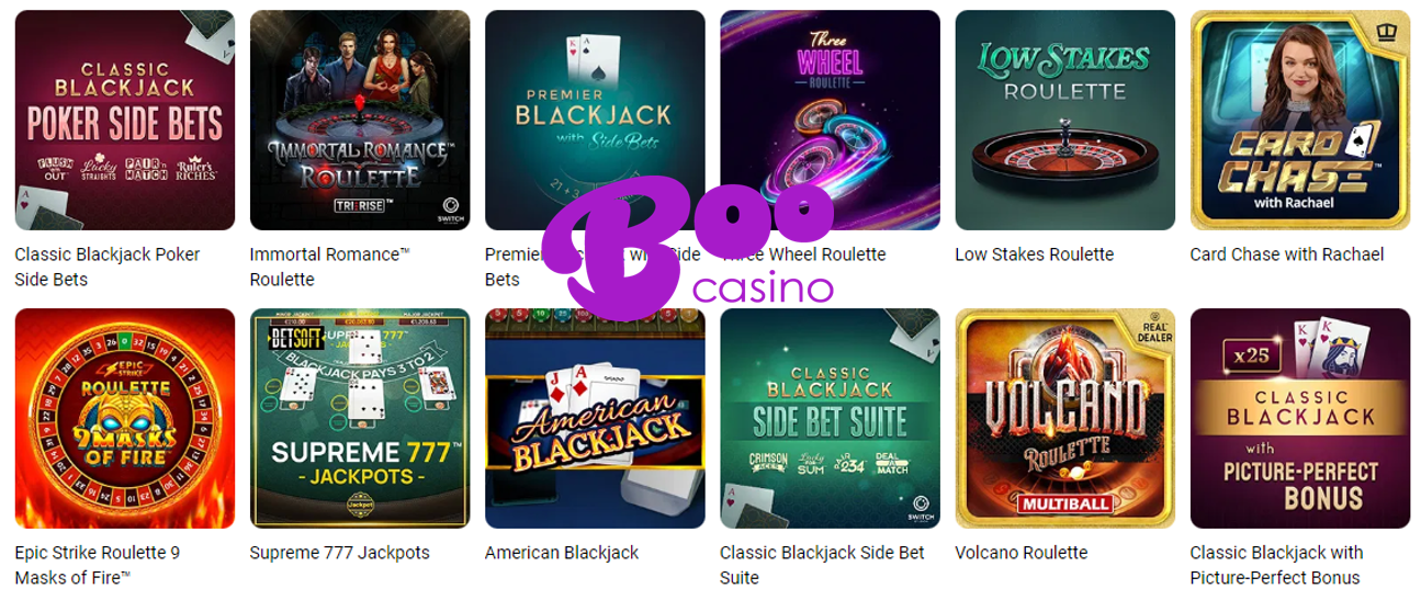 boo casino live games